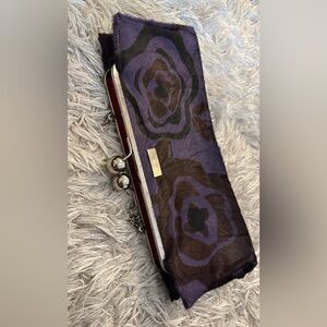 Roger Vivier Purple and Brown Clutch